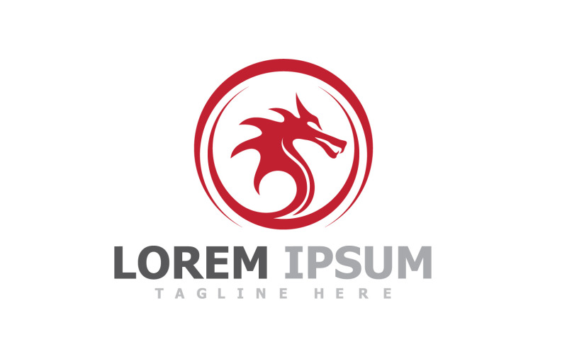 Dragon Head Logo Animal V15 Logo Template