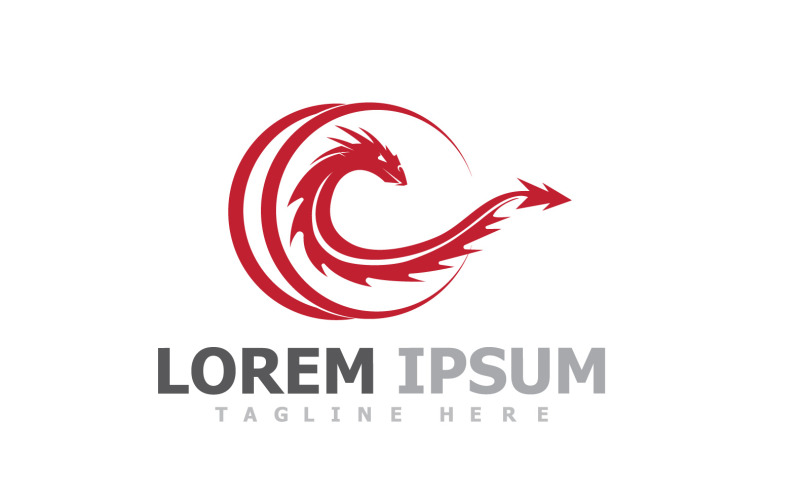 Dragon Head Logo Animal V17 Logo Template