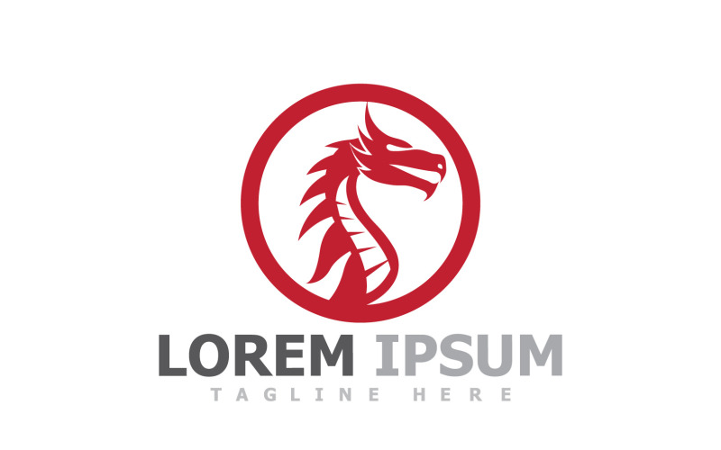 Dragon Head Logo Animal V19 Logo Template
