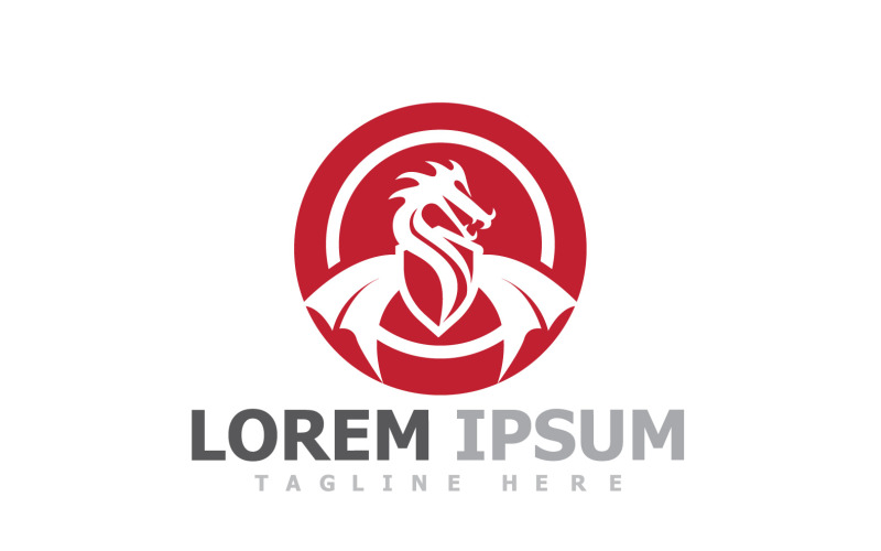 Dragon Head Logo Animal V22 Logo Template