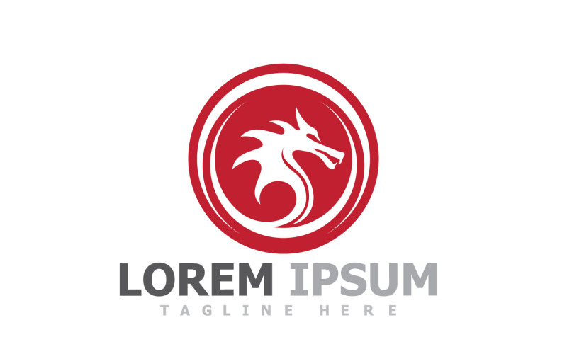 Dragon Head Logo Animal V24 Logo Template