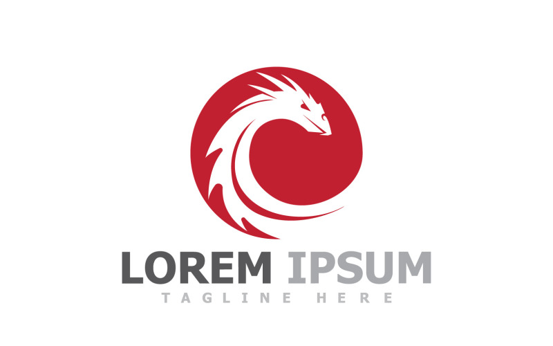 Dragon Head Logo Animal V26 Logo Template