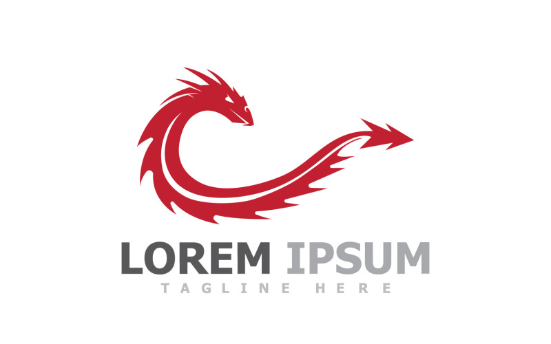 Dragon Head Logo Animal V8 Logo Template