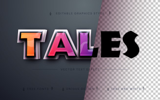 Plastic Tales - Editable Text Effect, Font Style, Graphics Illustration