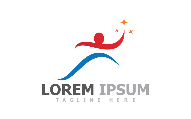 Human Character Health Life People V12 Logo Template