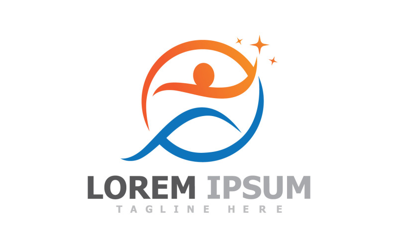 Human Character Health Life People V9 Logo Template