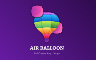 Air Balloon Gradient Logo Template