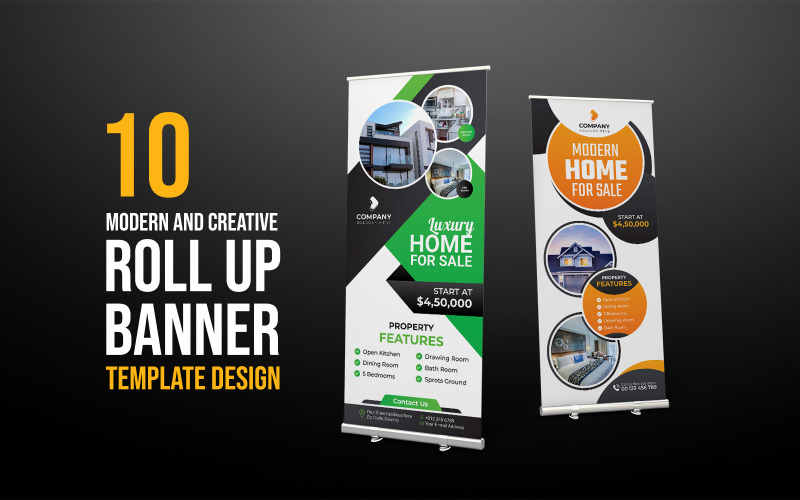 Creative Real Estate Roll up banner template Corporate Identity
