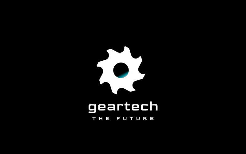 Gear Tech Circle Modern Logo Logo Template