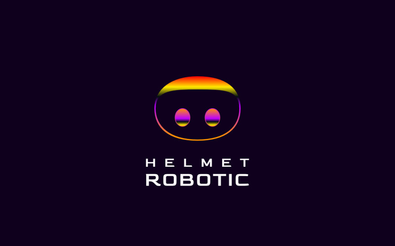 Gradient Robot Tech Industrial Logo Logo Template
