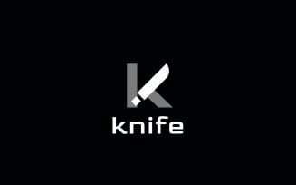 Letter K Knife Restaurant Logo
