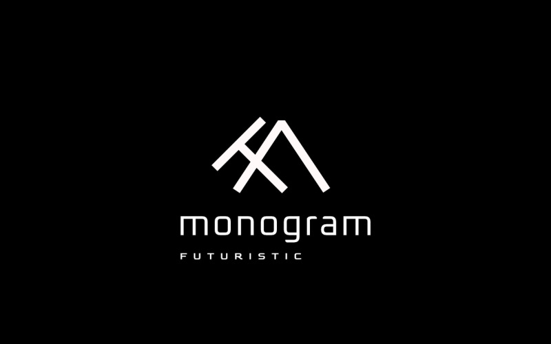 Monogram Letter TA Flat Logo Logo Template