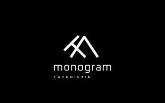 Monogram Letter TA Flat Logo