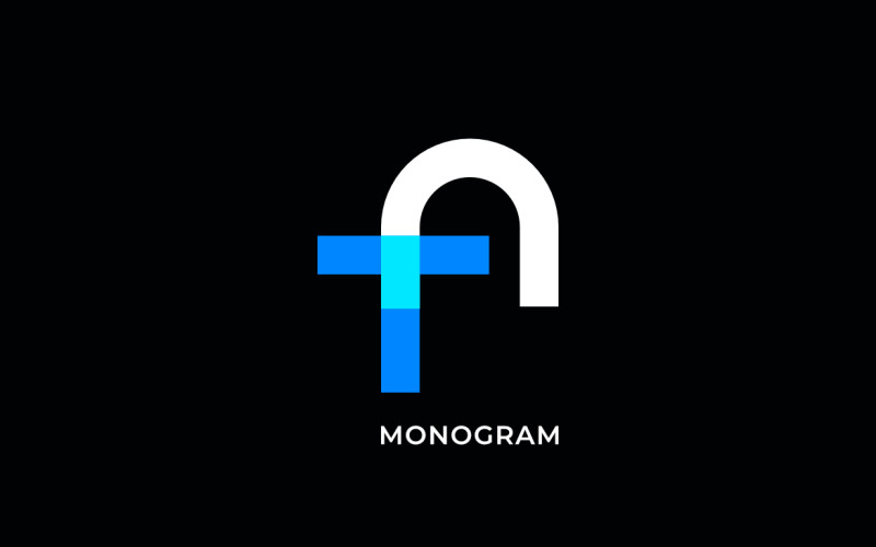 Monogram Letter TFC Flat Logo Logo Template