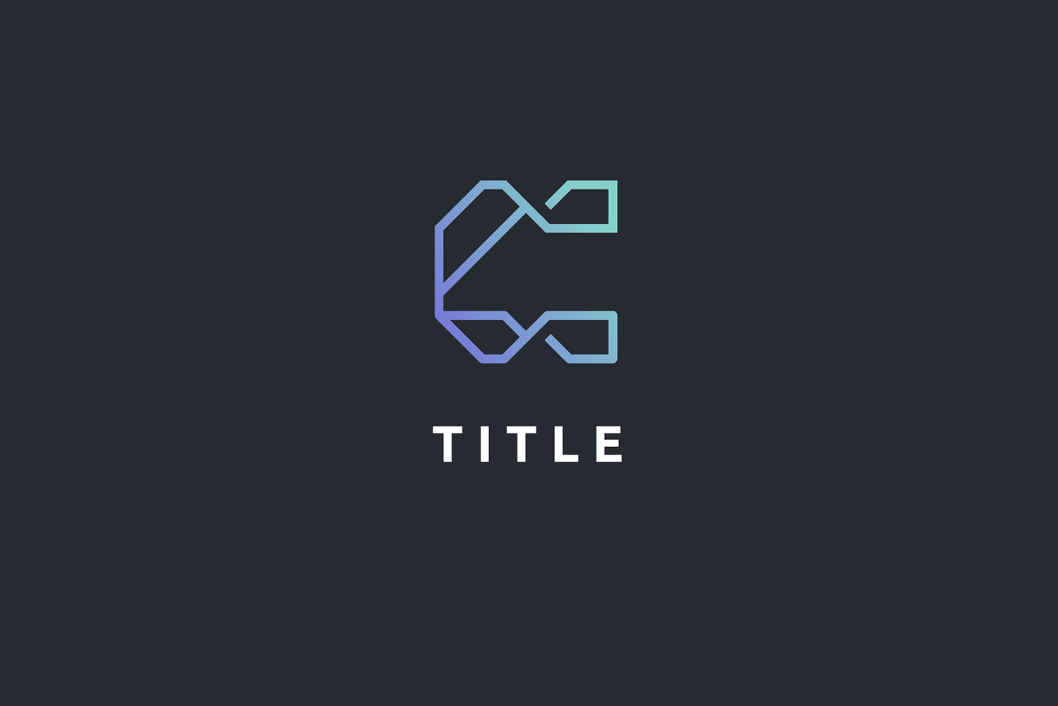 Geometrical Lite Sense C Line Shade Monogram Logo