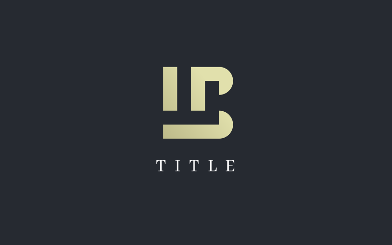 Elegance Lite Sense B ID Golden Monogram Logo Logo Template