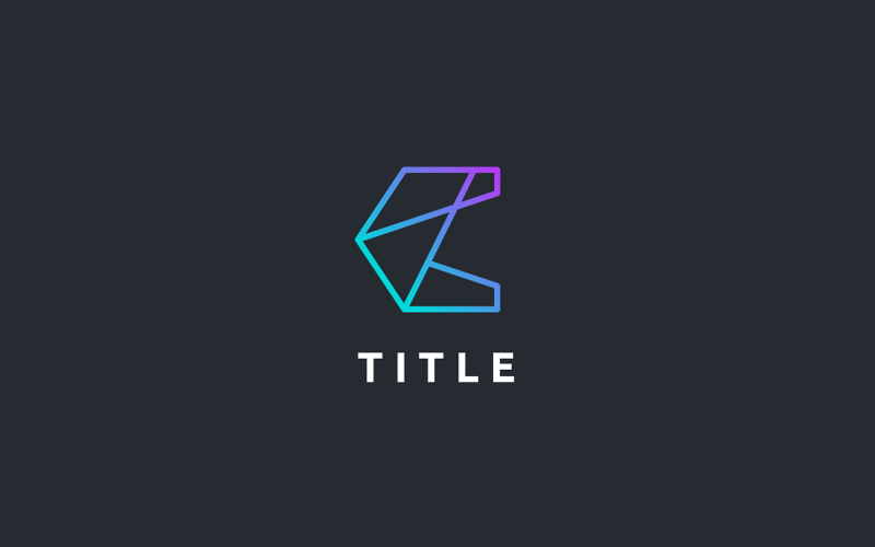 Geometrical Lite Sense C Shade Tech Monogram Logo Logo Template