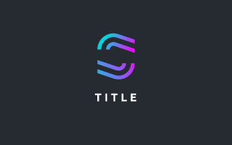 Geometrical Lite Sense S Shade Letterform Logo