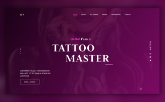 IVY - Tattoo Artist Landing Page PSD Template
