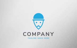 Point Barbershop Logo Template Design