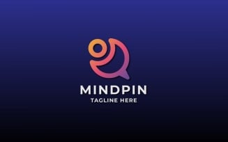 Professional Mind Pin Logo Template