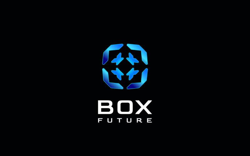 Box Future Letter X Modern Logo Logo Template