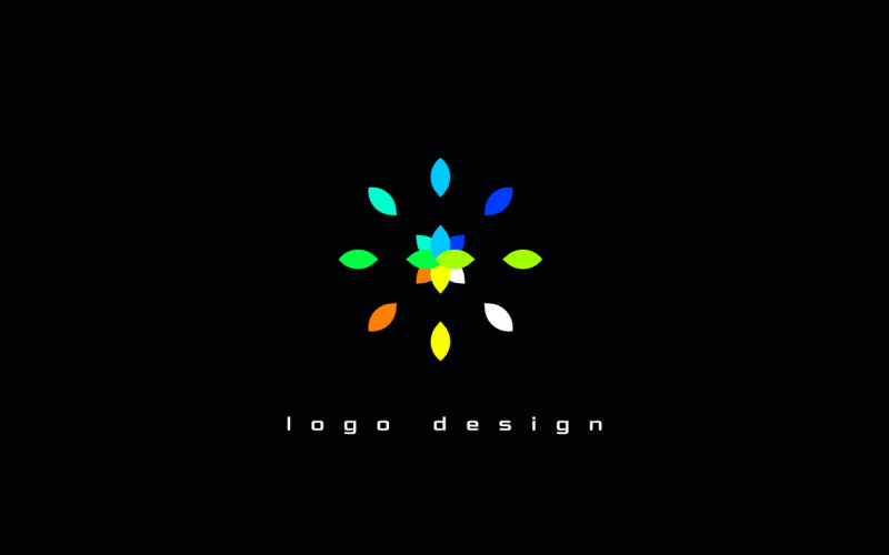Colourful Flower Flat Dynamic Logo Logo Template