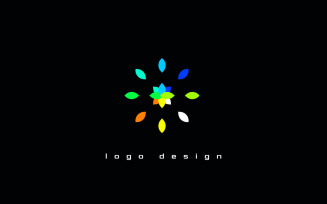Colourful Flower Flat Dynamic Logo