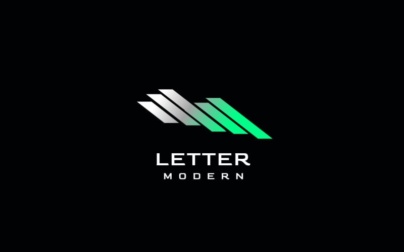 Dynamic Tech Letter M Gradient Logo Logo Template