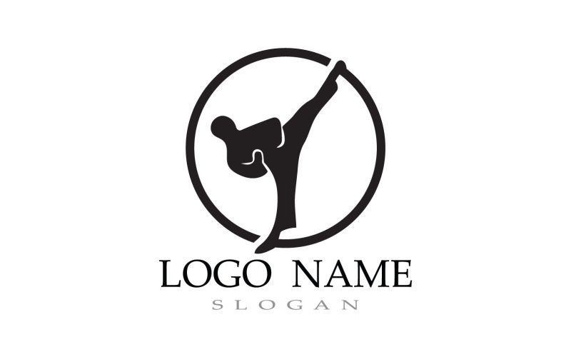 Karate And Taekwondo Logo Fight V6 Logo Template
