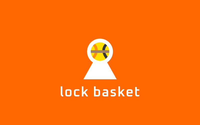 Basket Secure Lock H Tech Logo Logo Template
