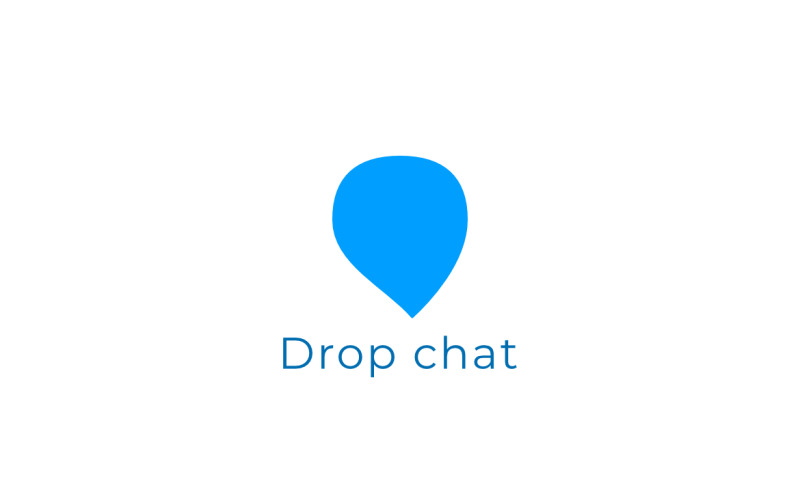 Drop Chat Message Startup Logo Logo Template