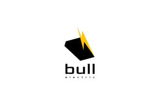 Electric Bull Strong Animal Logo