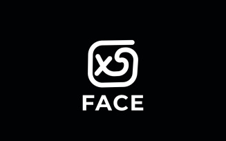 Face Monogram Letter SX Logo