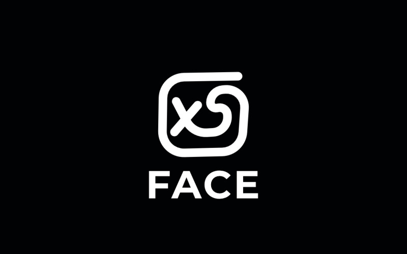 Face Monogram Letter SX Logo Logo Template