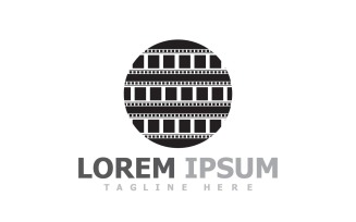 Movie Filmstrip Logo Template V10