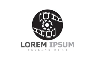 Movie Filmstrip Logo Template V12