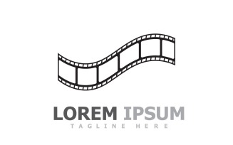 Movie Filmstrip Logo Template V14