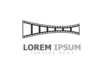 Movie Filmstrip Logo Template V16