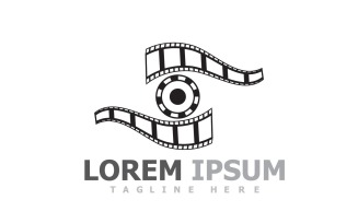 Movie Filmstrip Logo Template V4