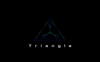 Connect Triangle Futuristic Scifi Startup Logo