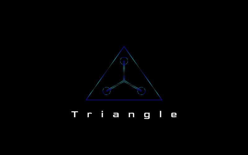 Connect Triangle Futuristic Scifi Startup Logo Logo Template