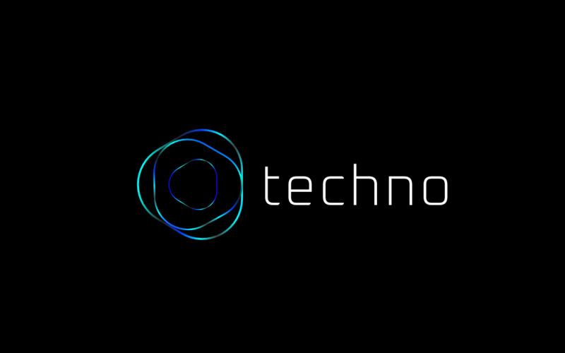 Dynamic Round Artificial intelligence Futuristic Scifi Startup Logo Logo Template