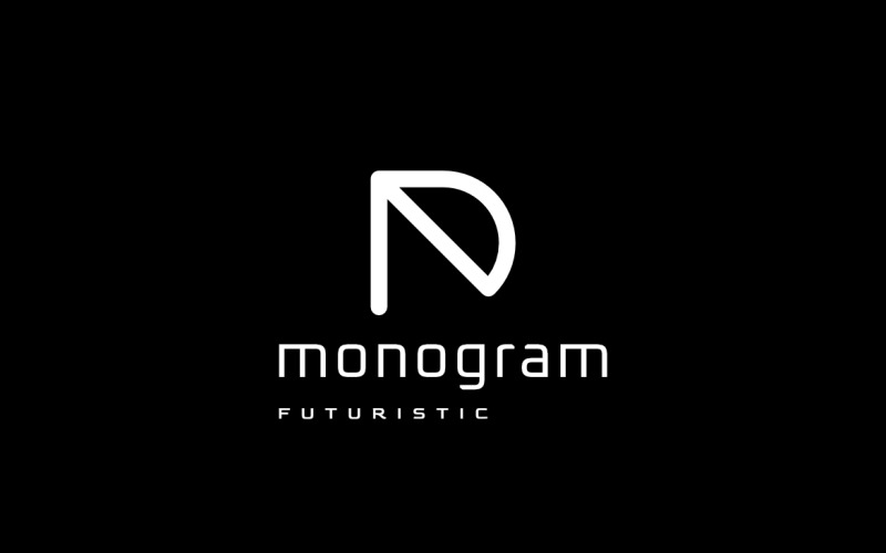 Flat Monogram Letter AD Logo Logo Template