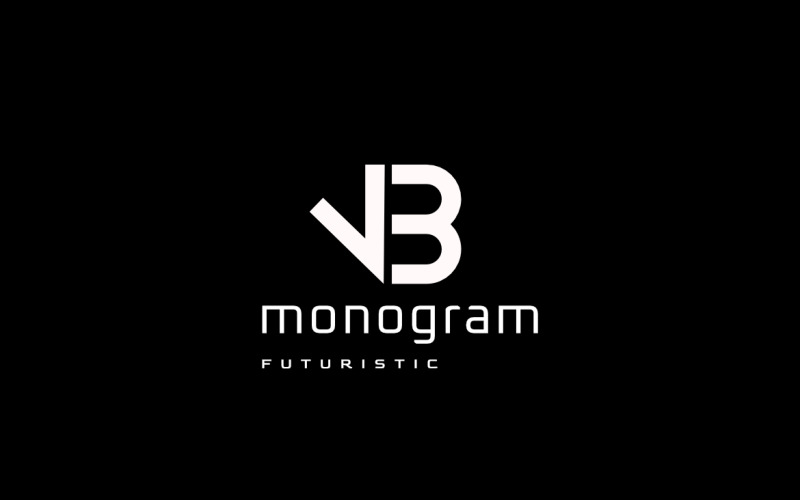 Flat Monogram Letter VB Logo Logo Template