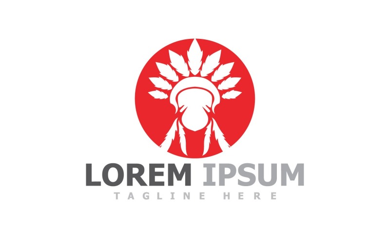 Indian Apache Chief Mascot Logo Template V3