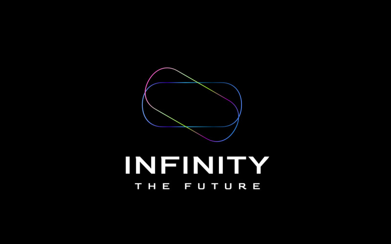 Infinity Colourful Line Tech Gradient Logo Logo Template