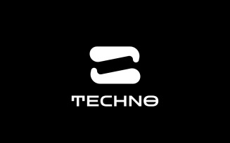 Letter S Tech Future Display Logo