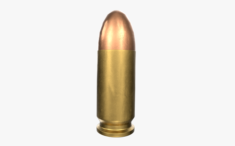 9mm Bullet 3d Lowpoly Model