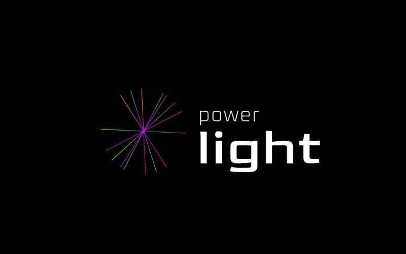Power Light Colourful Modern Logo Logo Template